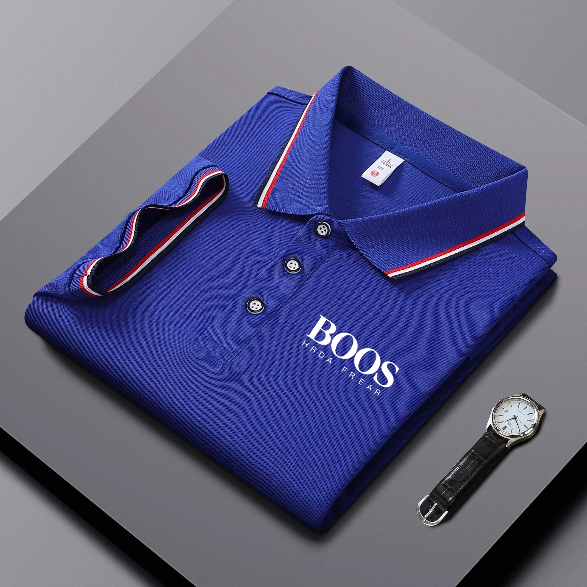 Embroidered New Men's Casual Short Sleeved Polo Shirt for Summer Fashion, Comfort, and Versatile Top image 5