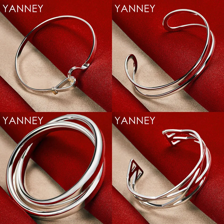 

925 Sterling Silver Bracelet Exquisite Hollow Simple Bracelet Women Gift Jewelry Accessories Wedding Party Fashion