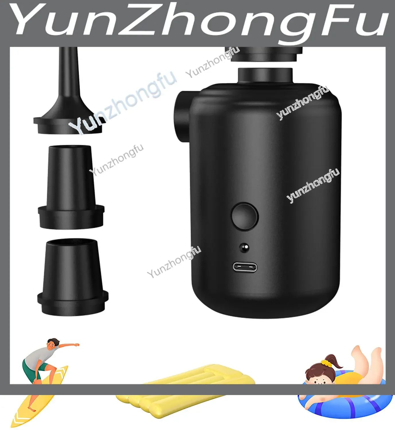 

3600MAh Built-in Battery USB Fast Play Micro Charging Cylinder Outdoor Air Pump
