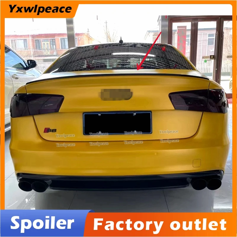 

For Audi A6 C7 Spoiler 2012 2013 2014 2015 2016 2017 2018 ABS Plastic Unpainted Color Rear Trunk Lip Spoiler Car Styling