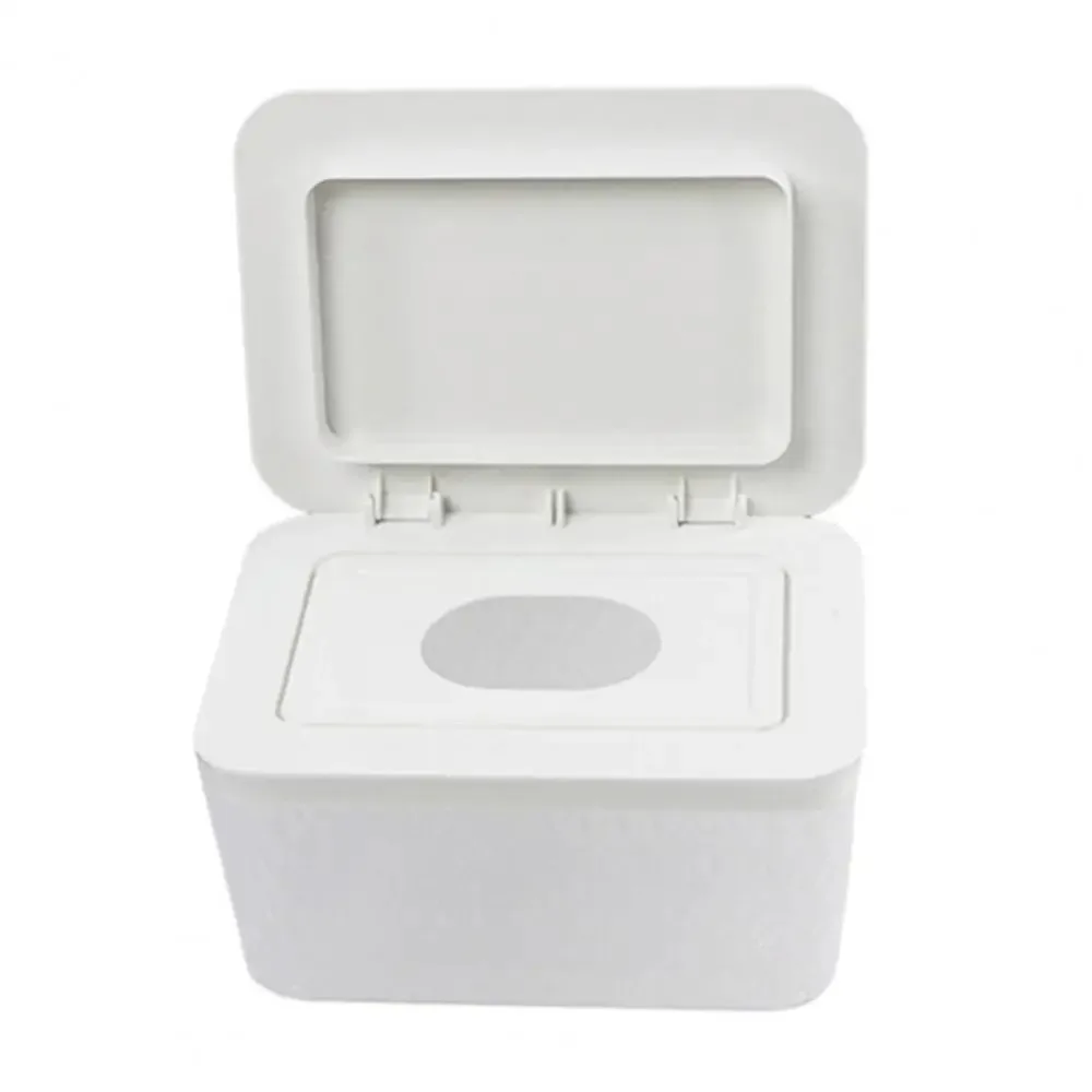 

Impact Resistant Wet Wipes Dispenser Easy Open Lid Non Slip Rubber Feet Tissue Storage Box Effective Sealing Dustproof Design