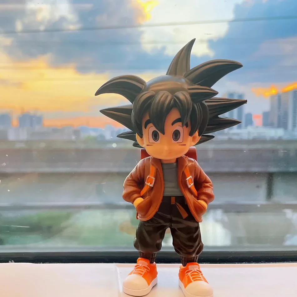 Anime zeno figura dragon ball super estatueta modo bonito figura estátua dbz modelo pvc brinquedos colecionáveis ornamento presentes brinquedos