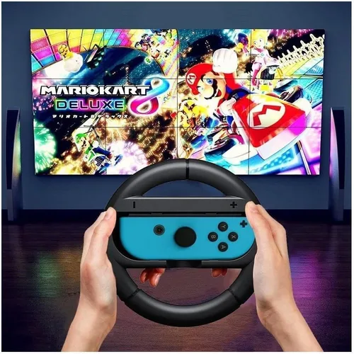 스위치 스티어링 휠 레이싱 휠 액세서리 Nintendo Switch OLED Joy Con 컨트롤러와 호환 가능 빨간색과 파란색