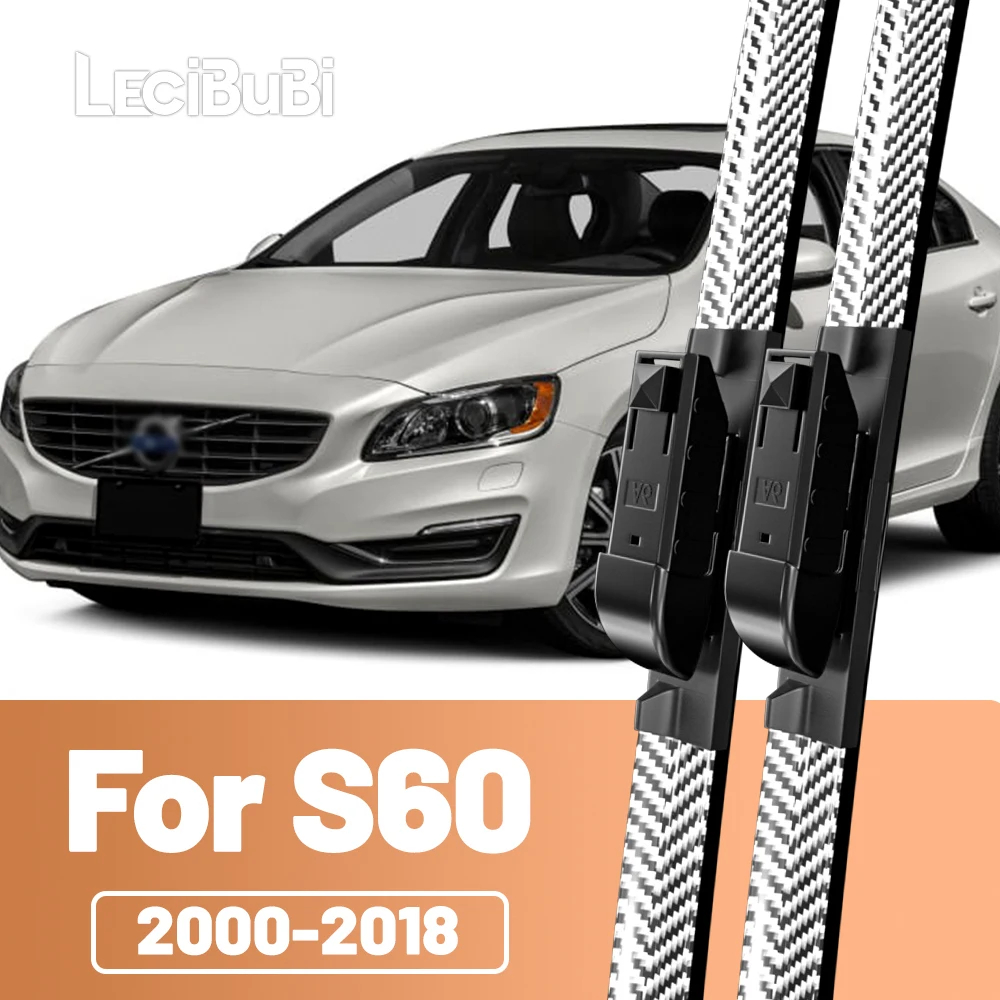 2 stücke Frontscheibe Scheibenwischerblätter Carbon Faser Scheibenwischer Für Volvo S60 2000-2018 2009 2010 2011 2012 2013 2014 2017