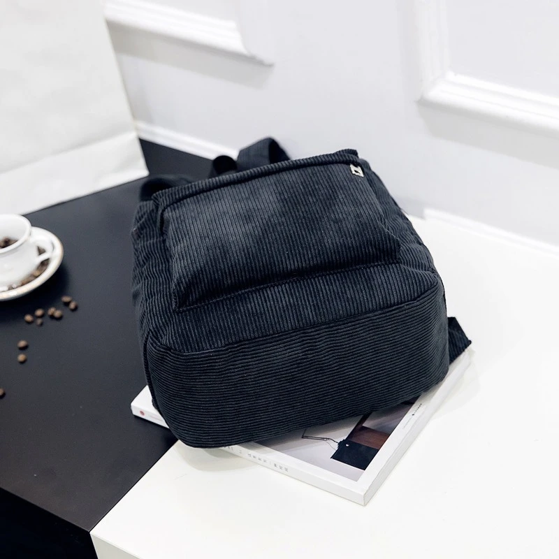 Corduroy Backpack Fashion Women School Backpack Pure Color Women Backpack Teenger Girl School Bags Female Mochila Bagpack Pack