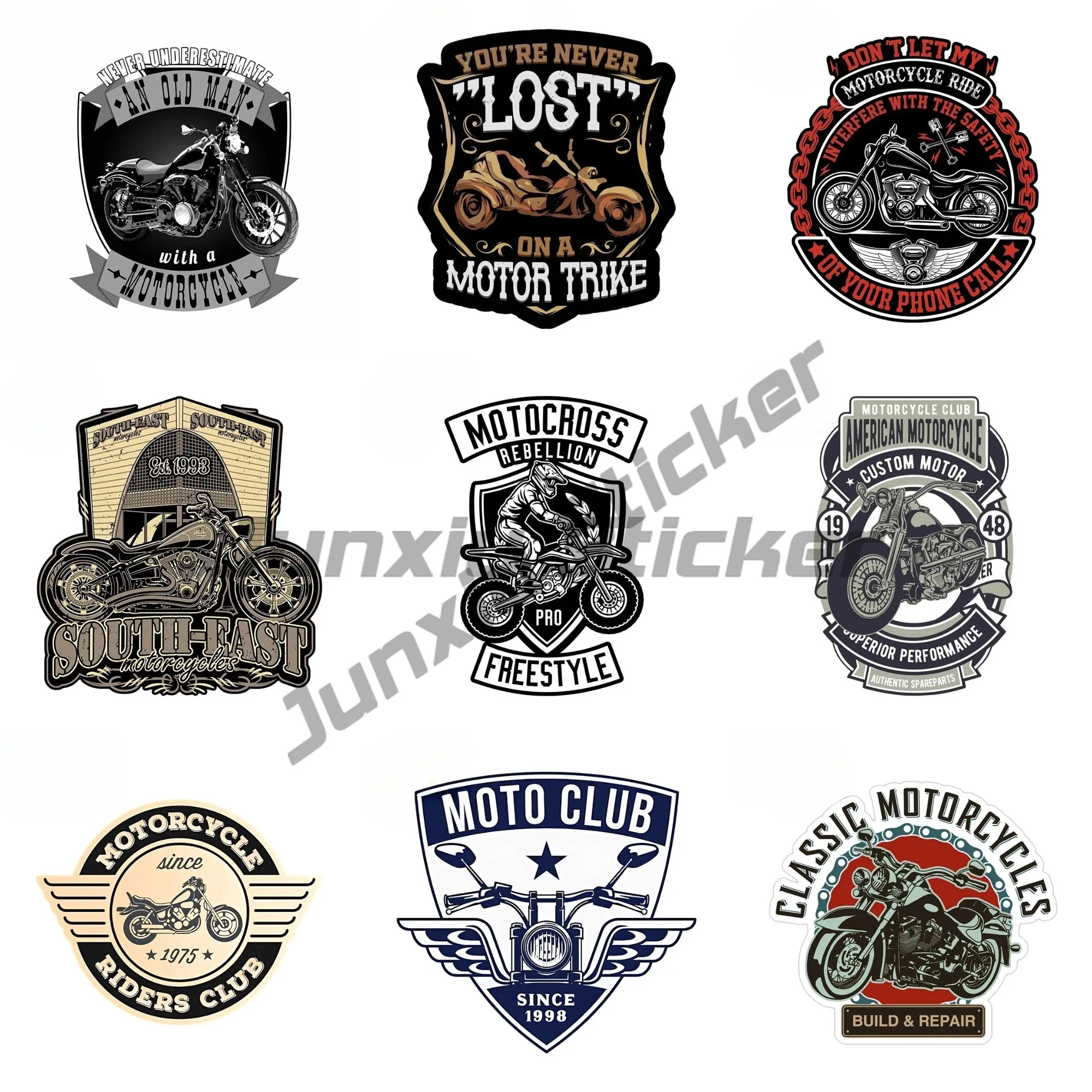 

For Biker Grandpa Old Man Motorcyclist Vinyl Car Stickers Scratch-proof Waterproof Bumper Vehicle Decal Accessorieses