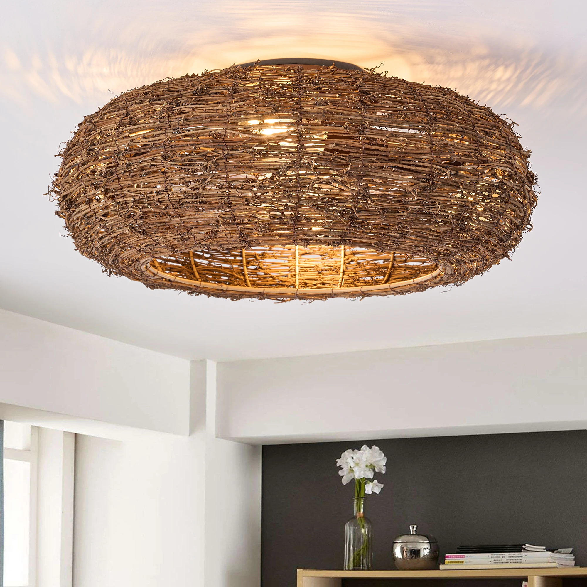 Modern Round Fan Li…