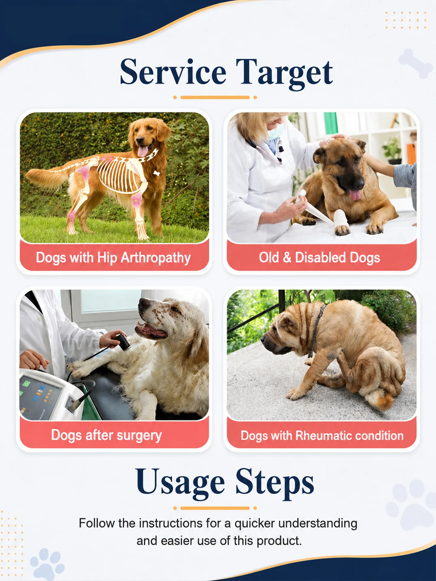 Mobilitätsharnisch für Hunde, Stützgurt & Gehhilfe für Hunde, Rehabilitationsweste für Hinterbeine, Hundeträger – Detail 4
