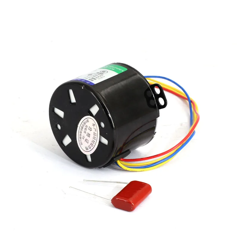 8 peças 50ktyz 110v 220v ac motor síncrono motor redutor de velocidade lenta cw/ccw motor de engrenagem de baixo ruído para motor de churrasco 1-110rpm