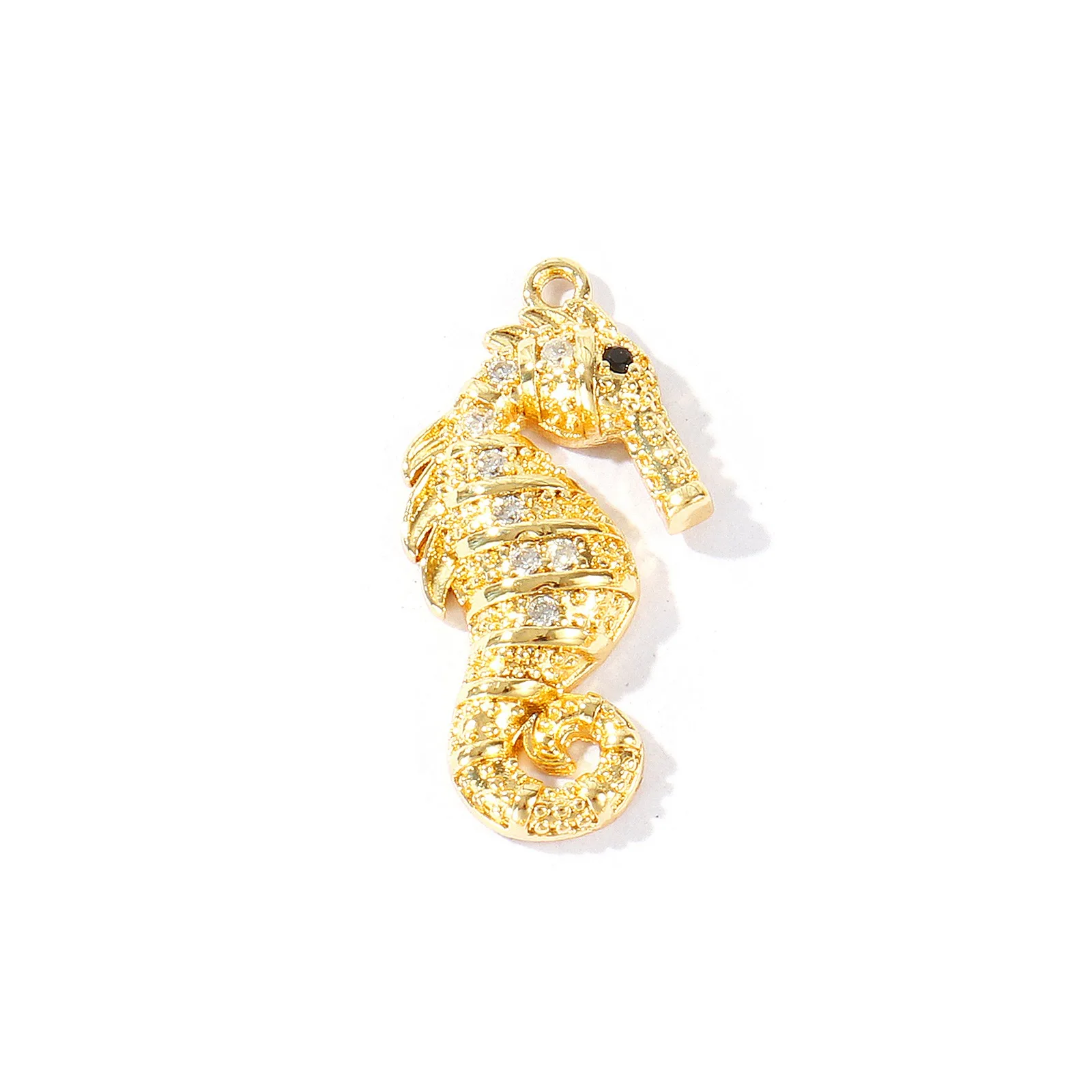 2 Stück Messing-Anhänger Meeresmuschel Seestern Strass 18K vergoldete Anhänger für DIY Halsketten Ohrringe Schmuckzubehör Großhandel – Detail 7