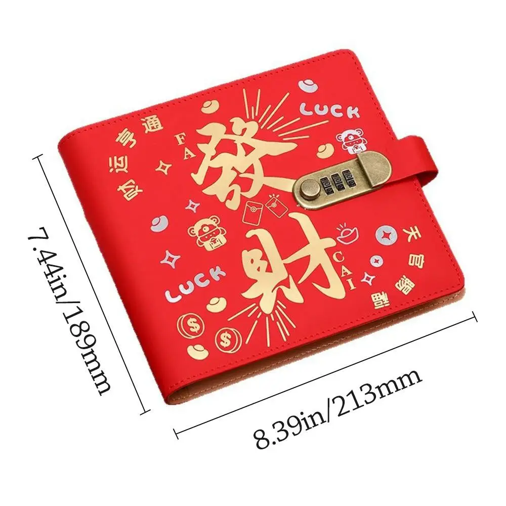 With Password Lock 100 Envelopes Money Saving Challeng PU Large Capacity Money Collection Book Portable Reusable Savings Binder