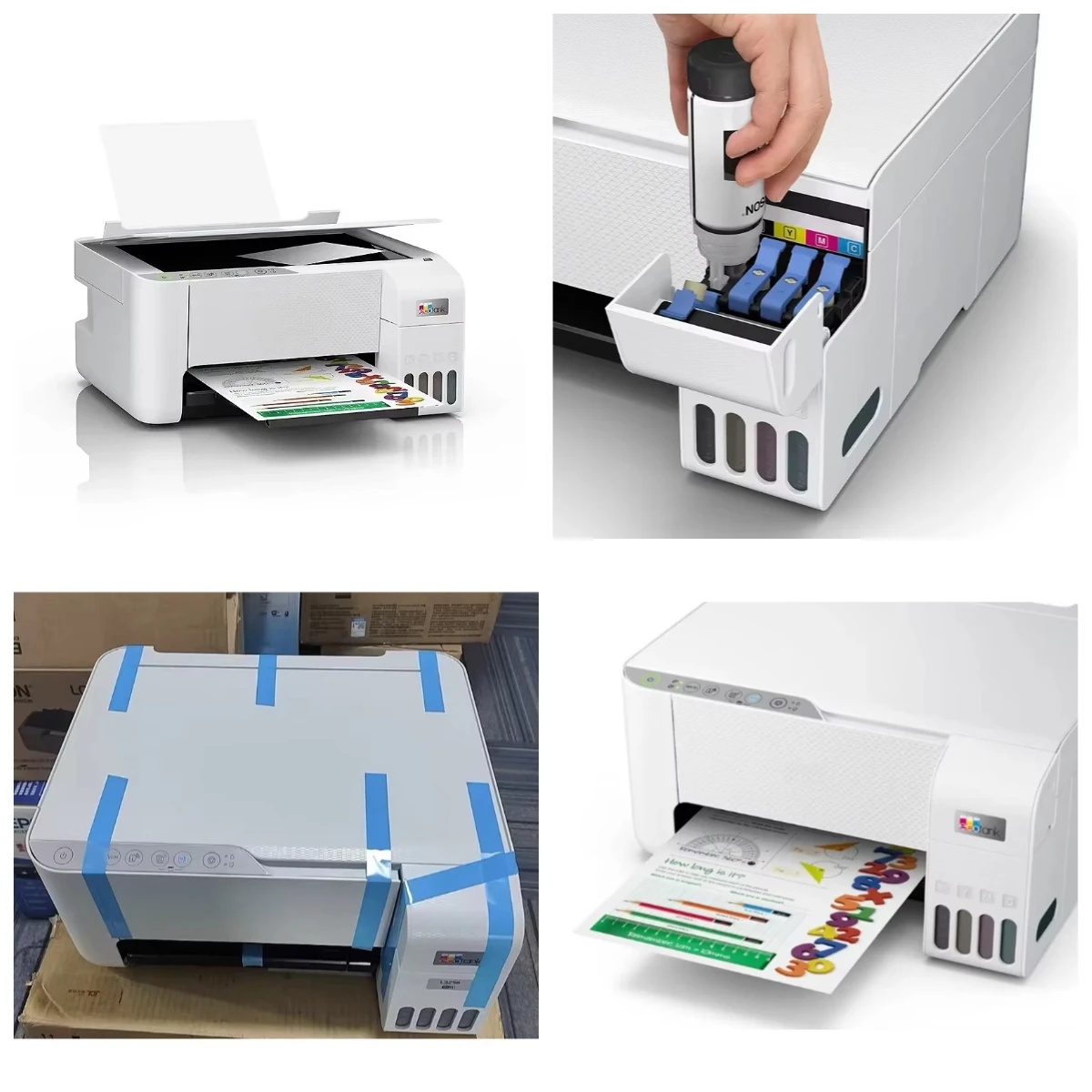 

WJW 100% Brand New EcoTank L3256 A4 Printer With Wi-Fi All-in-One Ink Tank Printer 4 Color Inkjet All-in-One Printer with Wi-Fi