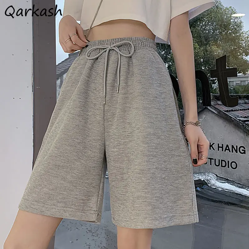 

Large Size 4XL Shorts Women Loose Wide Leg Knee-length All-match Harajuku Streetwear Soft Cozy Leisure Home Wear Fashion Casual