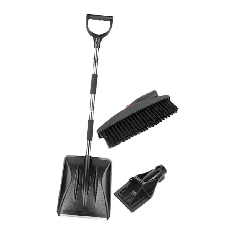 

[NEW!ABKG】 Quick-Release Assembly 3In1 Snow Shovel Multi-Functional Extendable Snow Removal Tool For Vehicles A