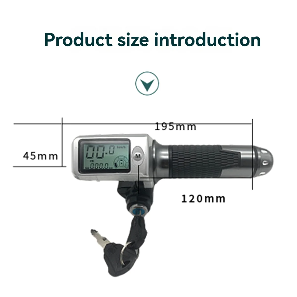 1 زوج دراجة كهربائية خنق قبضة مع شاشة الكريستال السائل 36-60 فولت سرعة التحكم خنق ل E-الدراجة سكوتر مسرع