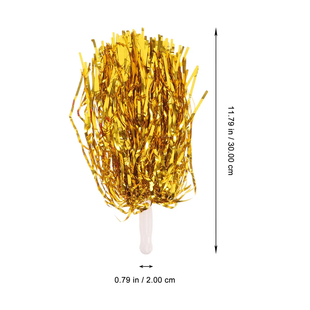 9Pcs High Visibility Cheerleading Pom Poms Cheerleader Accessories Sparkling Visual Tactile Stimulus Ideal for Cheer