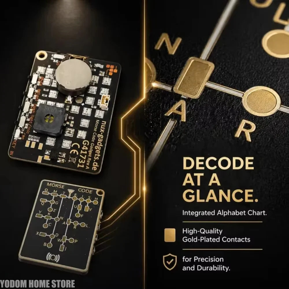 LED Morse Code Trainer Card Pocket-Sized Portable Encryption Practice Device Lightweight Morse Code Practice Trainer