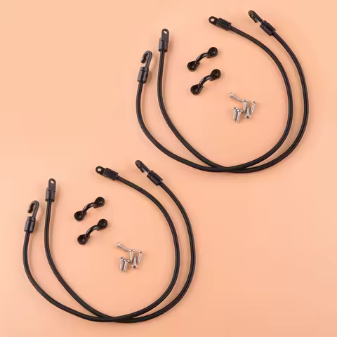 4Pcs 18" Marine Boat Elastic Fishing Rod Strap Saver Holder Deck Mount Connector Tie Down Black