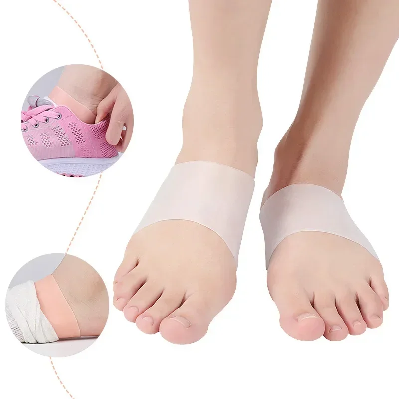 نعل مقوس من السيليكون العظمي للعناية بالقدمين ، دعم القدم المسطح ، جوارب التهاب اللفافة الأخمصية ، وسادات المقدمة #4