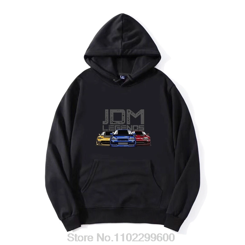 JDM Legends Oversized Hoodie Funny Men Initial D New Hoody Cotton Casual Cool Car Print Pullover Sweatshirt Hip Hop Streetwear