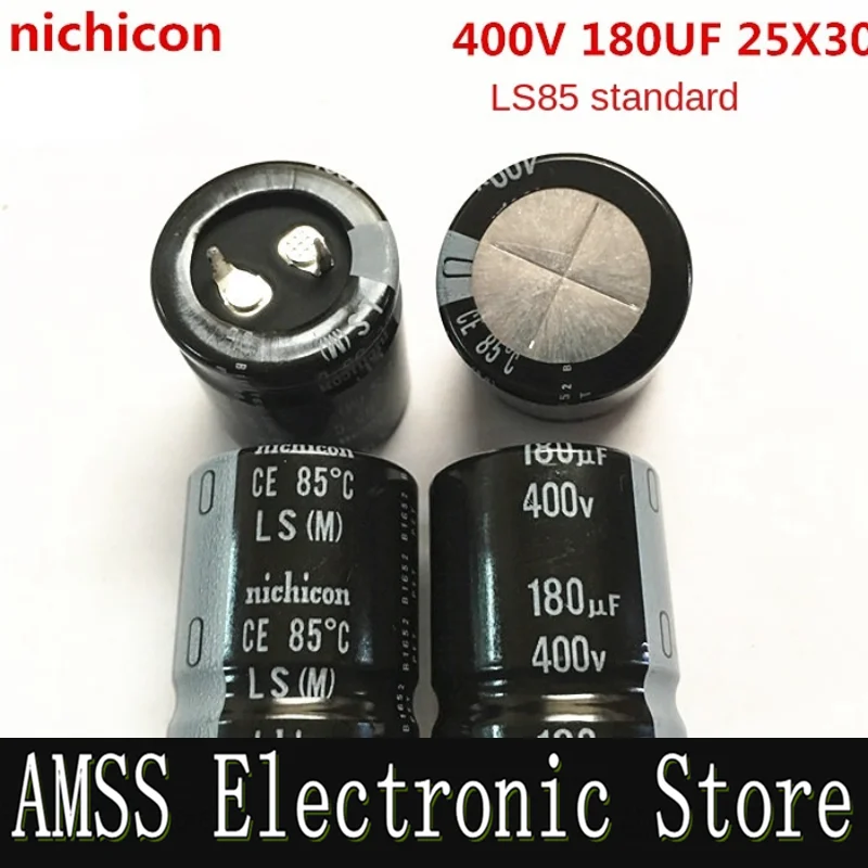 

AMSS （1PCS）400V180UF 25X30 original Japanese nichicon aluminum electrolytic capacitor 180UF 400V 25*30