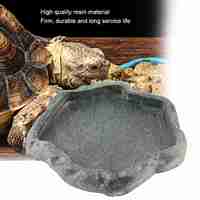 ABS Resin  Reptile Rock Food and Water Dish Feeder Bowl for Tortoise Lizard Lizard Feeder Reptile Bowl Reptile Feeder