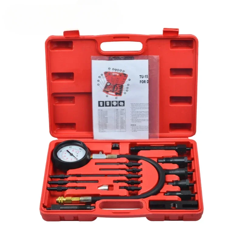 

17pc Diesel Engine Compression Cylinder Pressure Tester Gauge Kit Set SK1028