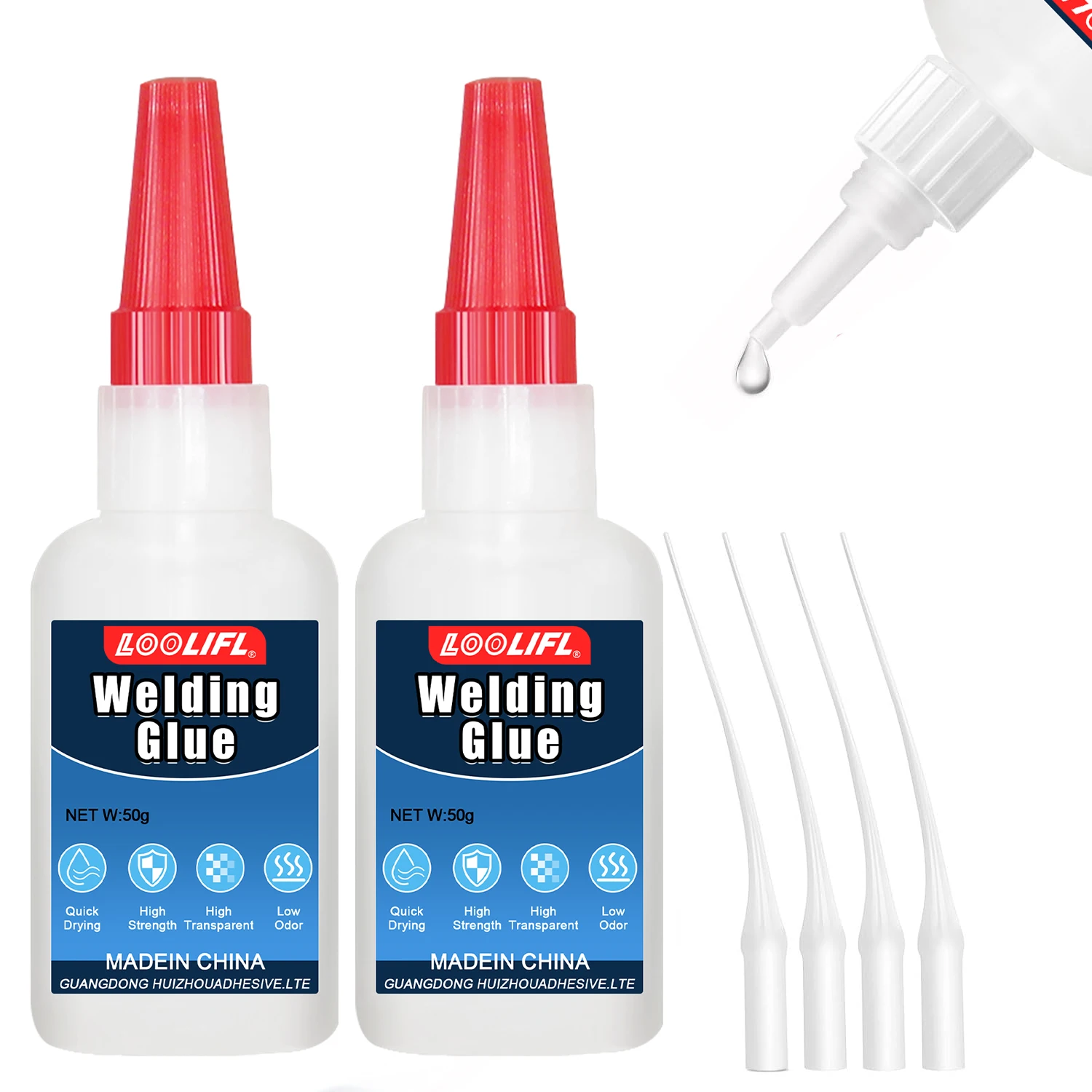 50g high-quality cyanoacrylate strong adhesive, fast fixing, suitable for woodworking, plastic toys, car models, shoe repair,etc