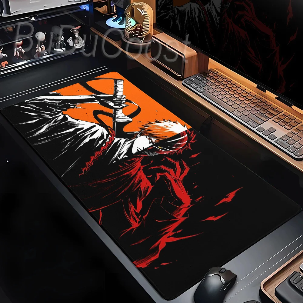 Large Anime Bleach Mousepad PC Gaming Computer Keyboard Playmat HD Rubber Non-Slip Overlock Deskmat Office Accessories Home Rug