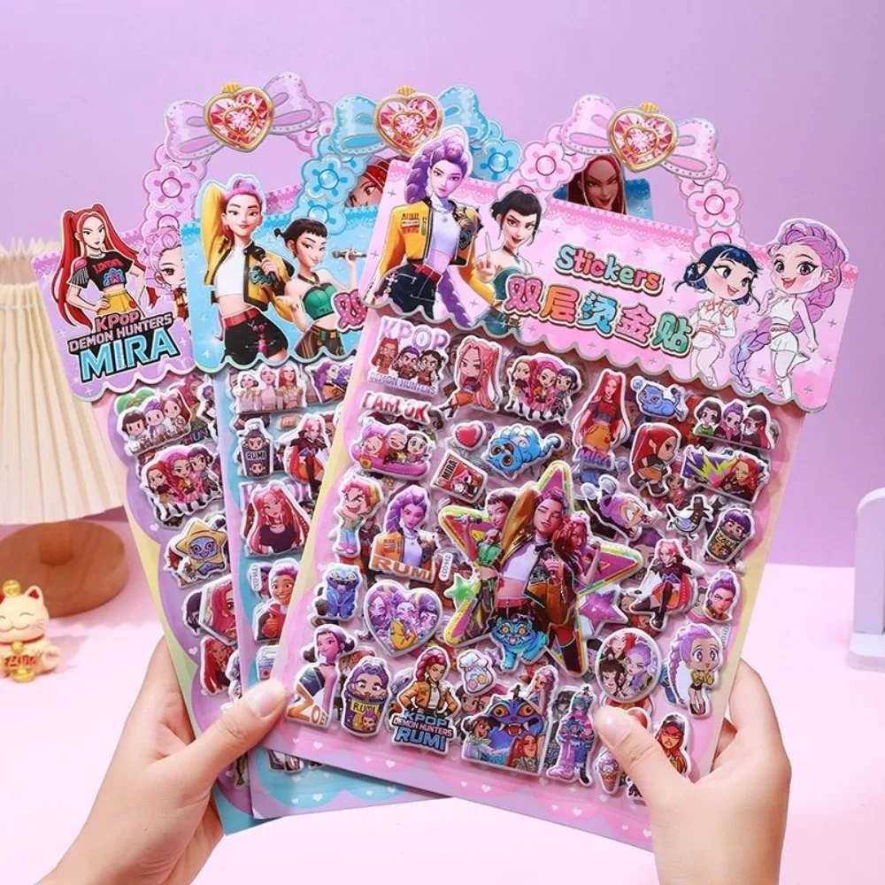 

New Kpop Witch Hunter 3D Puffy Stickers Double Layer Cartoon Decal For Kids Water Bottle Luggage Scrapbook Decoration Gift