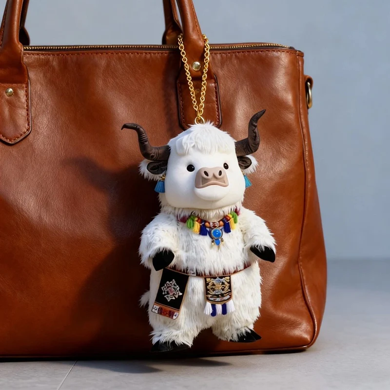 

Emotional Lhasa Yak Doll Pendant Keychain Backpack Pendant Creative Doll New Year Gift
