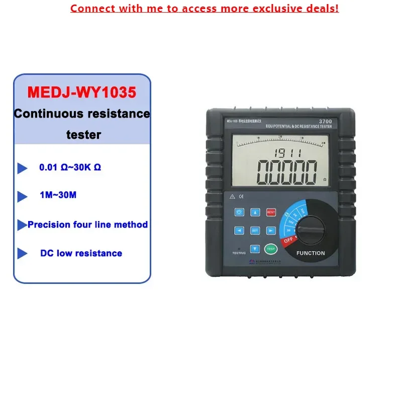 

MEDJ-WY1035 DC Low Resistance Tester Ohmmeter Microresistance Meter
