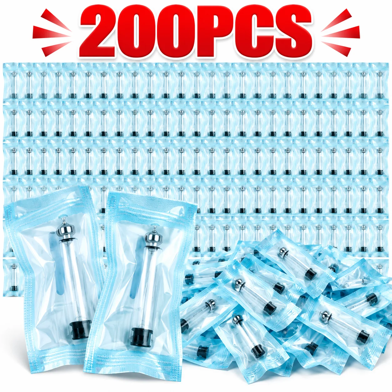 20/50/100/200Pcs Disposable Sterile 3ml Insulin Cartridges Individually Sealed Independent Packaging Replacement Cassette Bottle