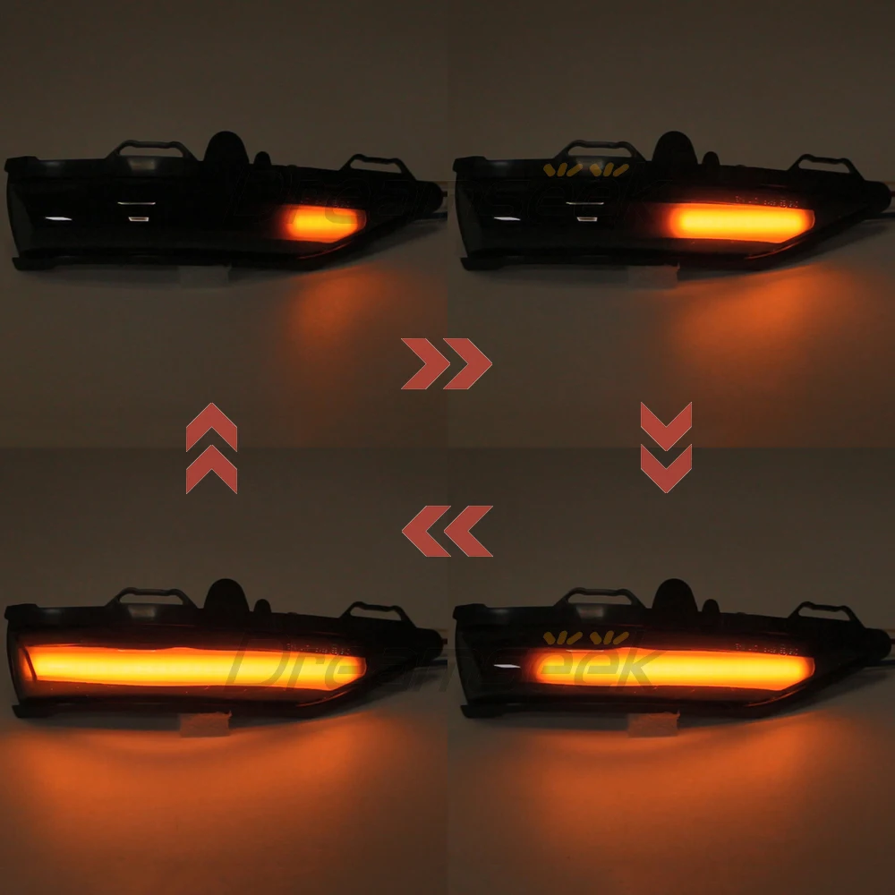 LED Side Mirror Light For Ford Fiesta MK8 2019-22 Fiesta ST Line 2018 With Turn Signal Lamp Smoke Lens Dynamic Blinker Indicator