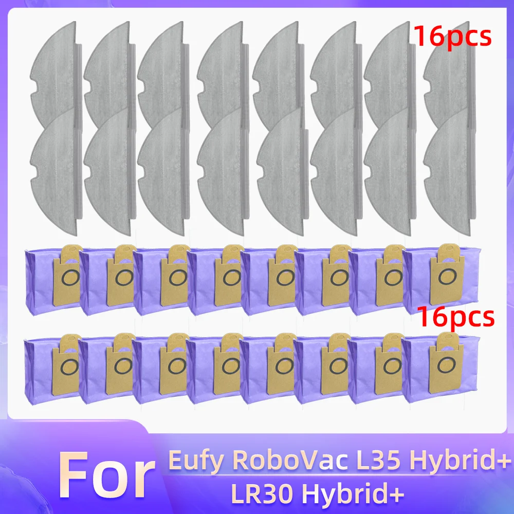 

For Eufy RoboVac L35 Hybrid+, LR30 Hybrid+, Replacement Parts Mop Cloth Hepa Filter Spare Parts Accessories