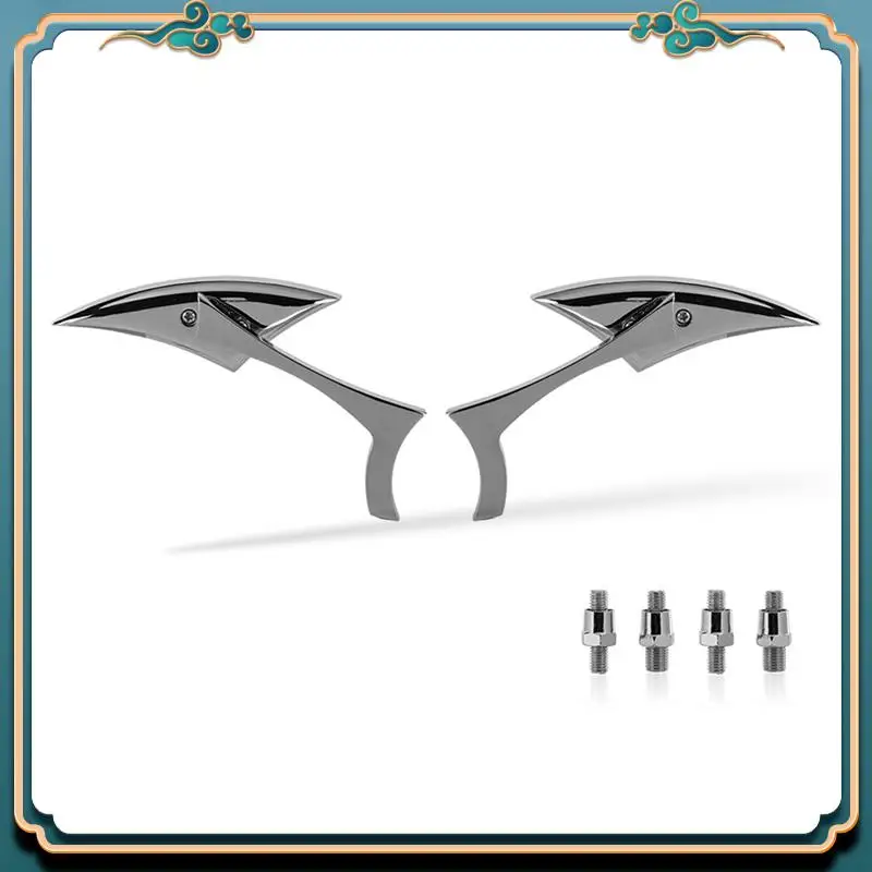 

A54P-Новые хромированные зеркала заднего вида на заказ, серебристые для мотоцикла Cruiser Chopper Dyna Electra Glide