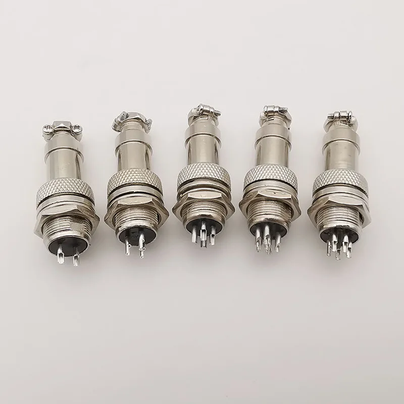 2/5Pairs GX12 2/3/4/5/6 Pin Male Female Docking Aviation Plug Socket Circular Connector GX-12 Aviation Plugs Panel Connectors