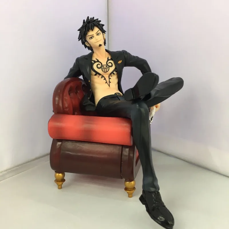 

Anime Dragon Ball Super Saiyan Trafalgar D Water Law Sofa Sitting Position PVC Action Figure Collectible Model Toy Boxed