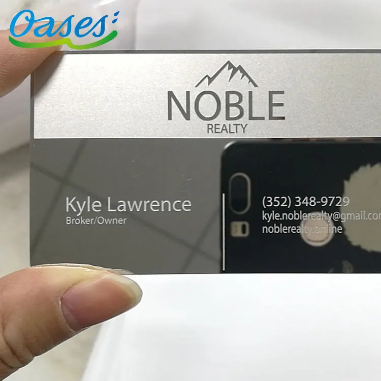 Customized query Luxury Mirror Finish Effect Metal Business Cards Printing From Shenzhen China