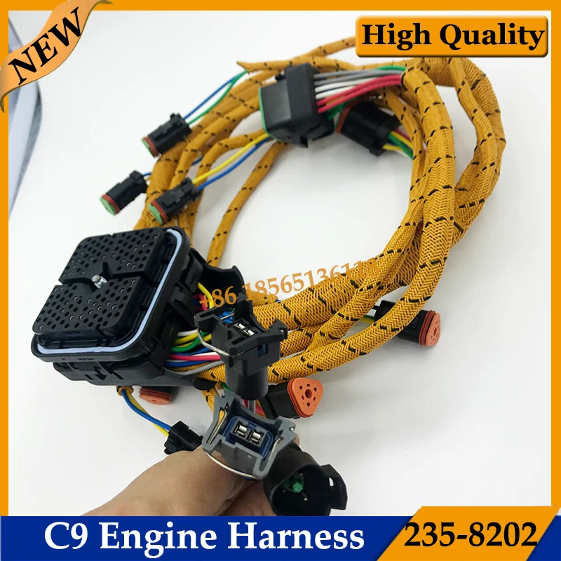 Engine Wiring Harness 235-8202 2358202 For Excavator Parts 330D / 336D C9 Engine Wire Harness Cable