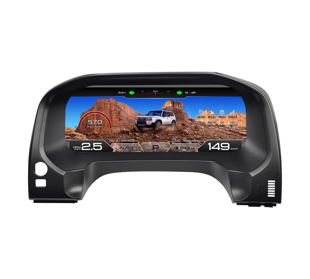 

Krando Linux 12.3" Car Multimedia LCD Instrument Panel For Toyota Prado 2010-2020 Speedometer Cluster 1:1 Recover Plug And Play