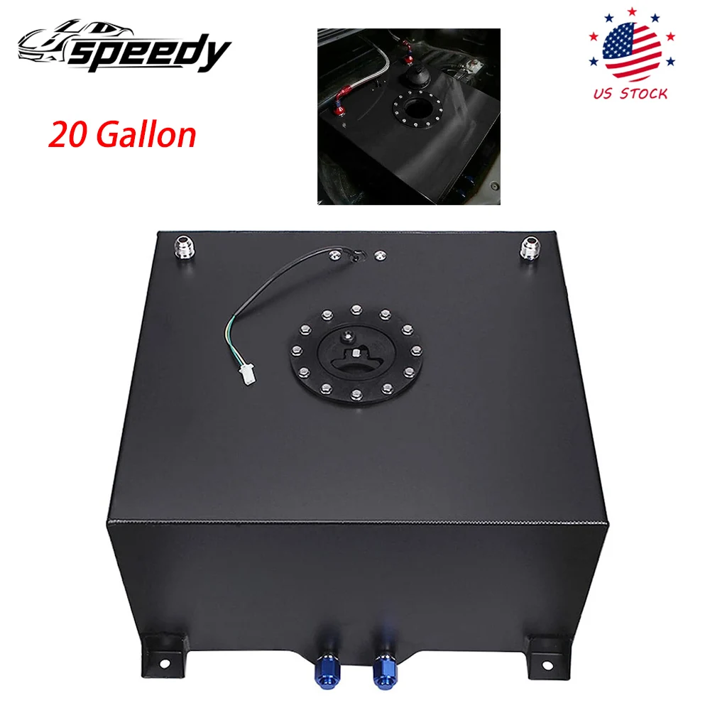 خزان خلية الوقود العالمي للسباق/الانجراف من الألومنيوم سعة 20 جالون + مرسل المستوى OC-1018