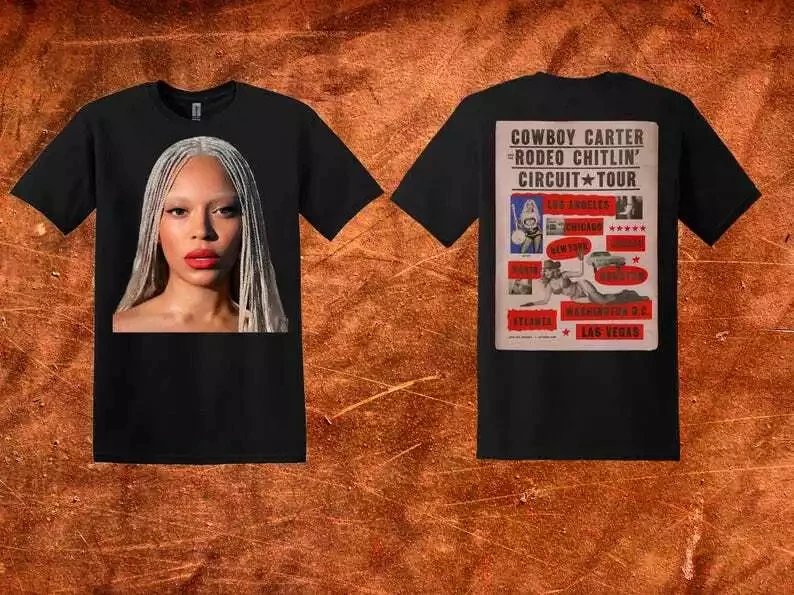 

Beyoncé Cowboy Carter Tour Рубашка Полные размеры от S до 4XL Футболка Американский хип-хоп Рок с коротким рукавом Мужчины Женщины Street