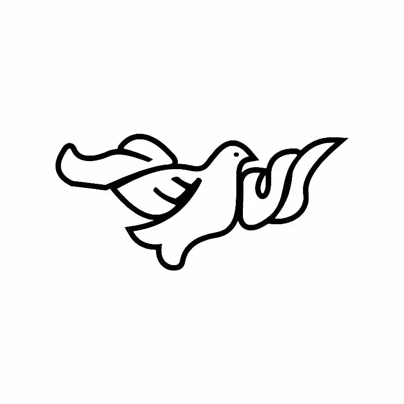 Jesus Dove Christian Decals High Quality Car Window Decoration Personality Pvc Waterproof Decals Black/white, 14cm*6cm