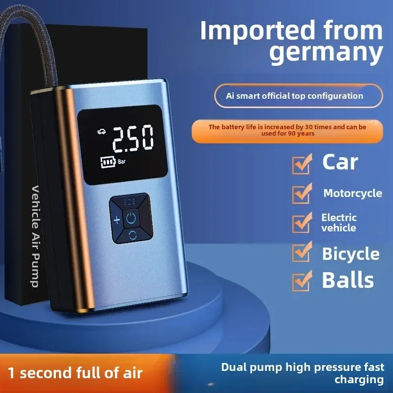 

Car wireless inflatable pump with electric air pumping car tube tire tire tire tires with pneumatic pneumatic treasure