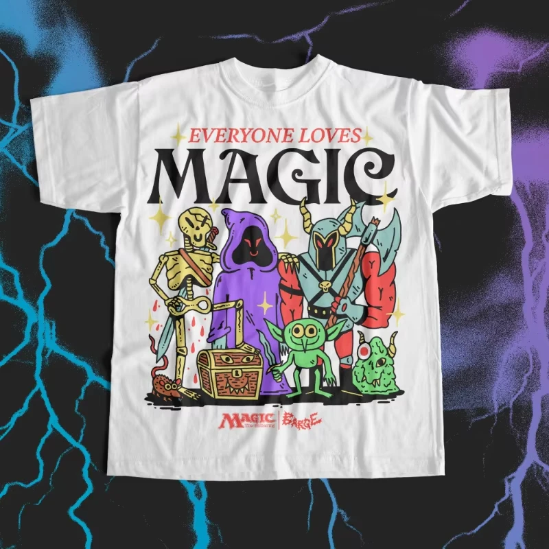 Magic The Gathering Oversized T-Shirt Y2k Vintage Streetwear Neues Retro Kurzarm-Shirt mit Grafikdruck, Paar-T-Shirts, Unisex – Detail 2