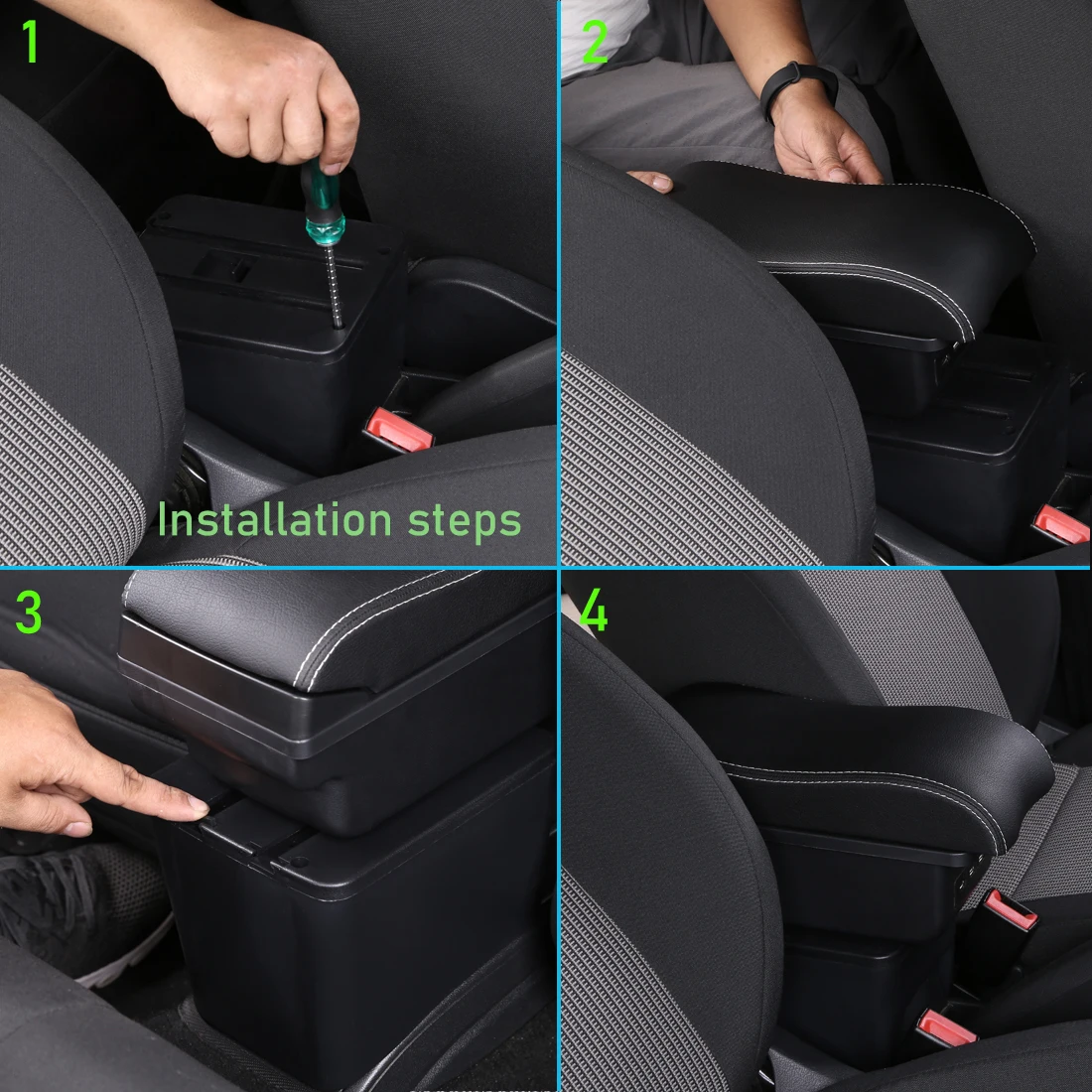 Podłokietnik Ford Focus 2 Do Ford Focus 2 Mk2 Podłokietnik samochodowy 2005-2011 Schowek Dedykowane szczegóły wnętrza Akcesoria samochodowe — zdjęcie 7