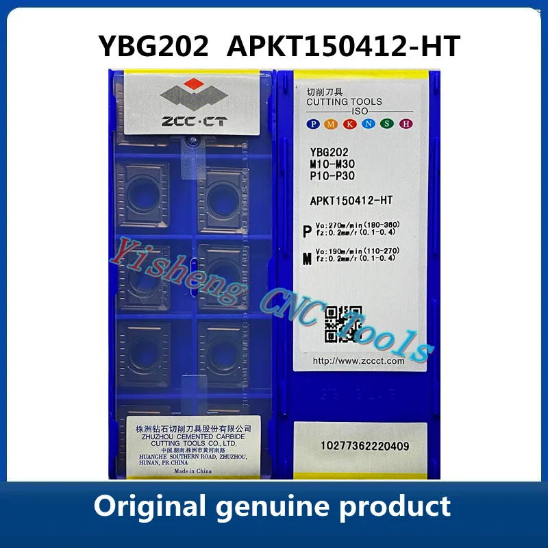 

Original genuine product ZCC CT APKT 150412 YBG202 APKT150412-HT YBG302 Milling Cutter Inserts CNC cutting tools