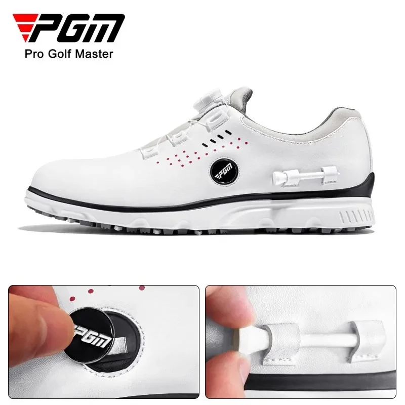 PGM Men Golf Shoes Quick Lacing Shoelaces Anti-side Slip Waterproof Men's Sports Shoes Sneakers XZ302