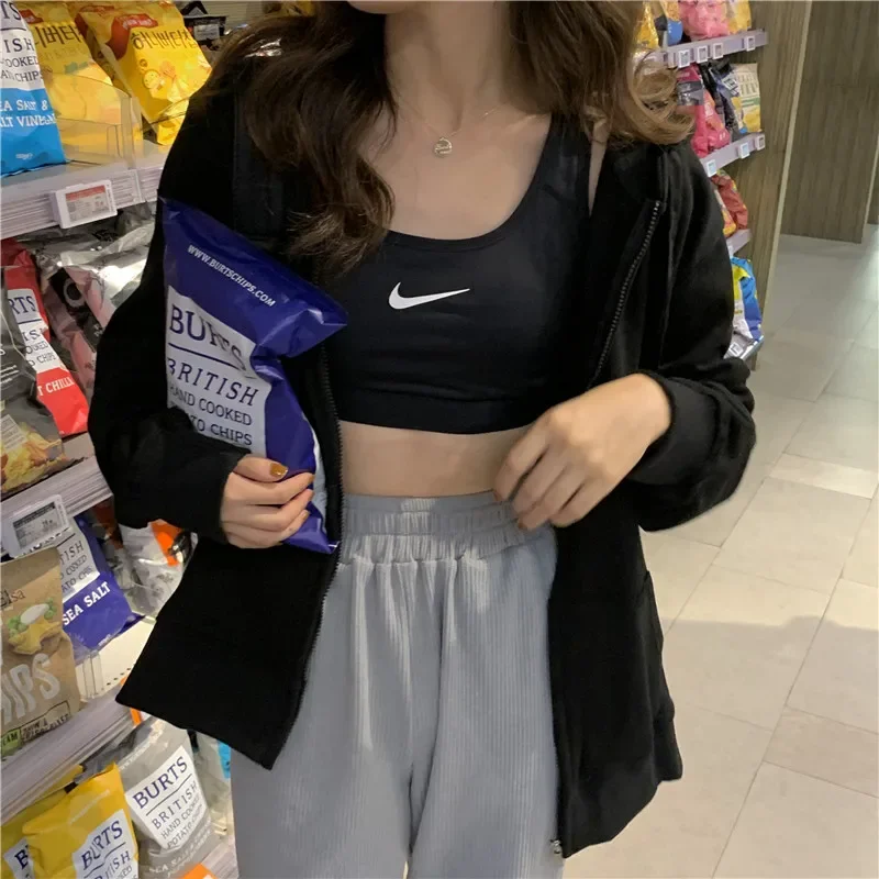 

Куртки с капюшоном, женские свободные универсальные однотонные однотонные простые повседневные верхние одежды в стиле Харадзюку, базовые джоггеры, уличная одежда, винтажная весна-осень